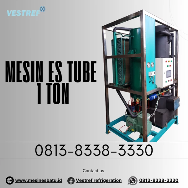 Tube/Crystal Ice Machine MET010 - 1 Ton/24 Hours VESTREF