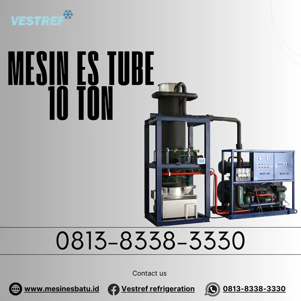 Tube/Crystal Ice Machine MET100 - 10 Ton/24 Hours VESTREF