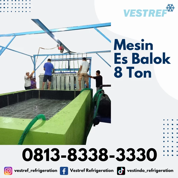 VESTREF MEB 080 Ice Block Machine 8 Ton capacity