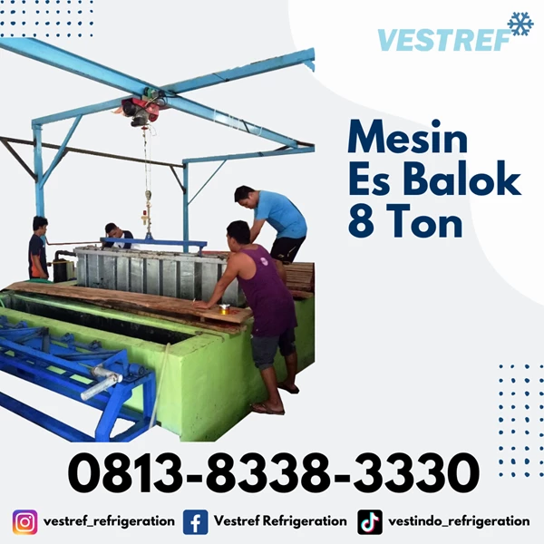 VESTREF MEB 080 Ice Block Machine 8 Ton capacity