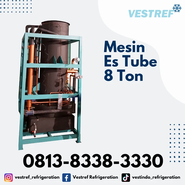 VESTREF MET 080 Ice Tube / Crystal machine 8 Ton capacity