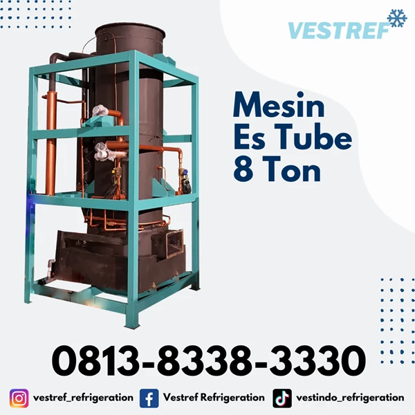 VESTREF MET 080 Ice Tube / Crystal machine 8 Ton capacity