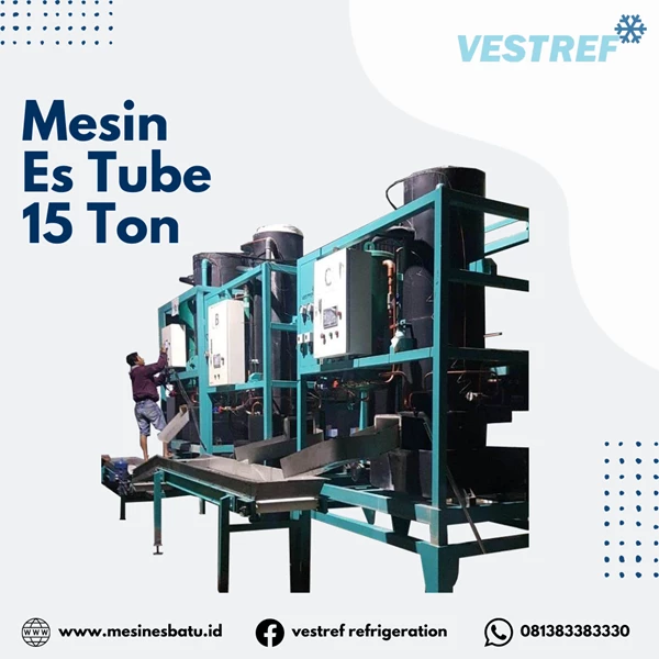 VESTREF MET 200 Ice Machine Crystal / Tube Capacity 20 Ton